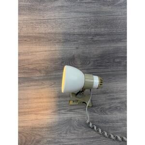 Vintage LEDU Drafting Clamp Desk Lamp White & Cream Clip On
